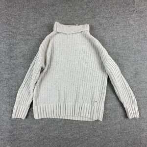 PINK Victoria's Secret Sweater Juniors YS Gray Chunky Knit Turtleneck Pullover